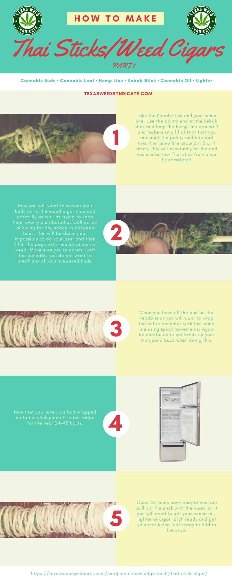 Making Your Own Thai Stick / Weed Cigar