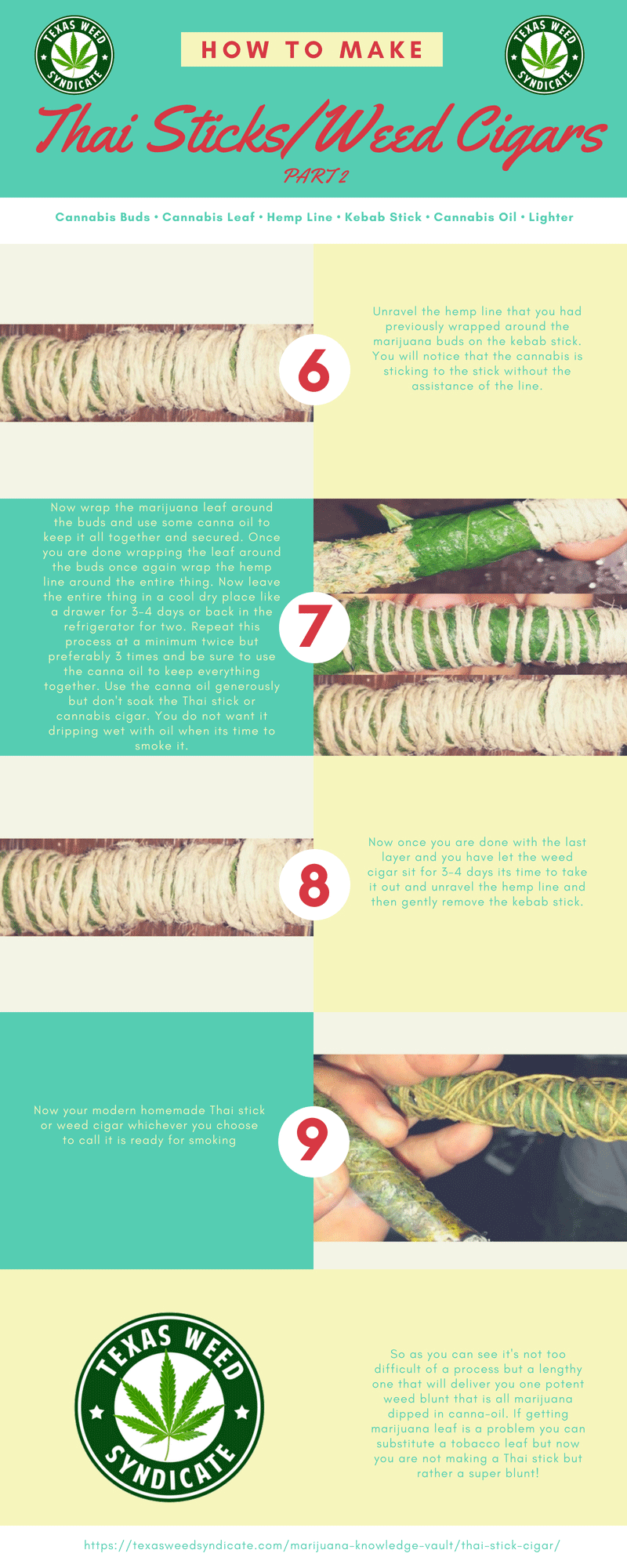 Making Your Own Thai Stick / All Weed Blunt