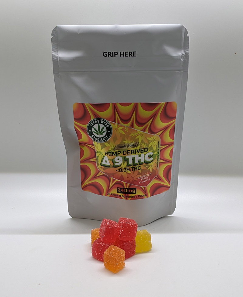 12mg Delta 9 THC Gummies in 240 or 120mg per pouch